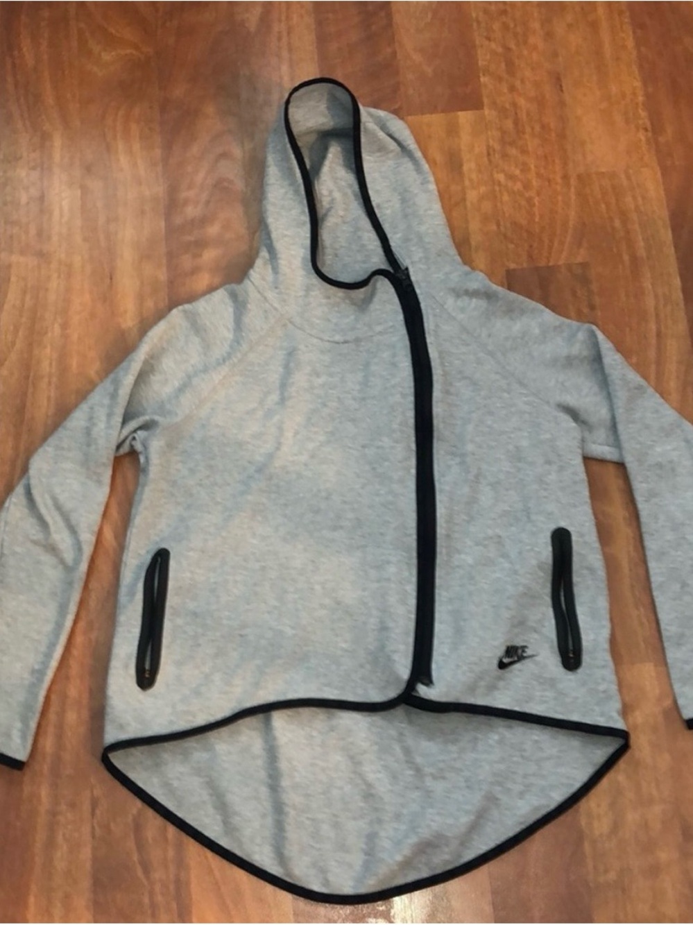 Nike Women’s Gray Hooded Jacket with Black Trim